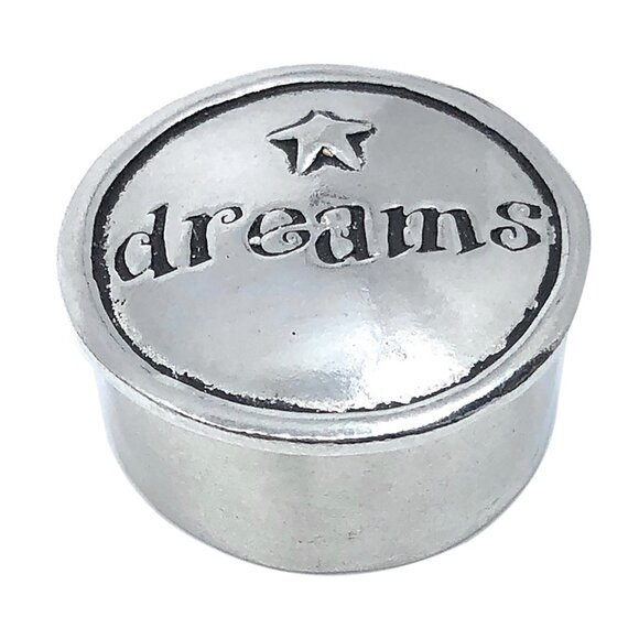 COPY - Handmade Crafted Pewter Dreams Tiny Trinket Box Perfect Keepsakes Jewelry - Picture 1 of 3